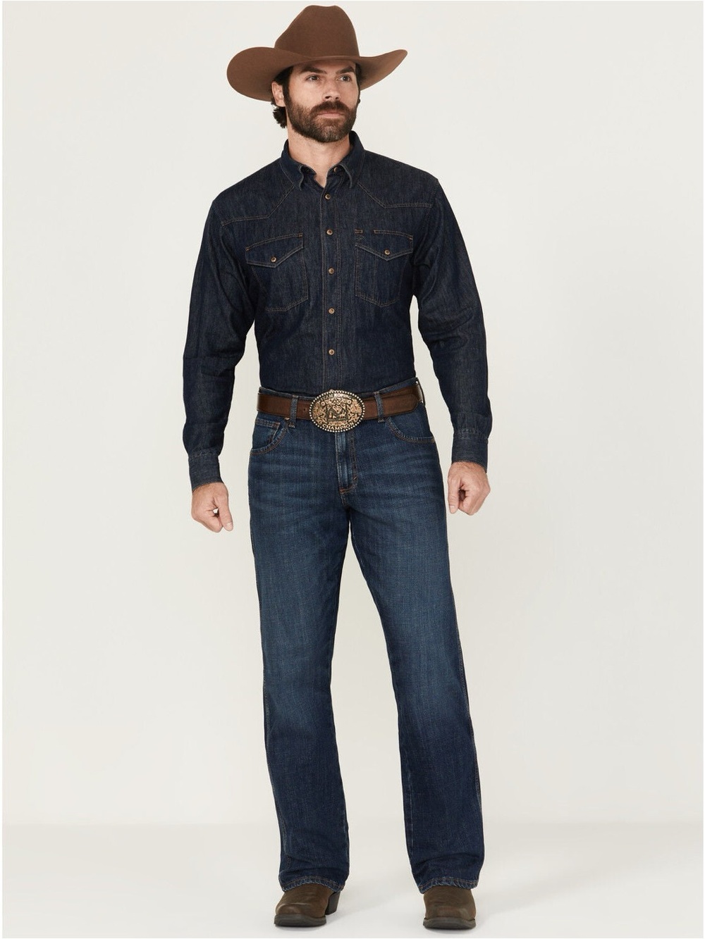 WRANGLER MEN'S RETRO RELAXED FIT MID RISE BOOT CUT JEANS